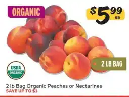 Winn Dixie 2 lb Bag Organic Peaches or Nectarines offer
