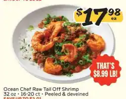 Winn Dixie Ocean Chef Raw Tail Off Shrimp offer