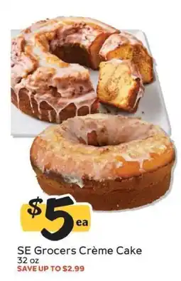 Winn Dixie SE Grocers Crème Cake offer