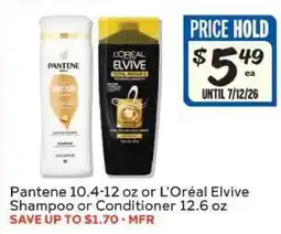 Winn Dixie Pantene or L'Oréal Elvive Shampoo or Conditioner offer