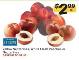 Winn Dixie Yellow Nectarines, White Flesh Peaches or Nectarines offer