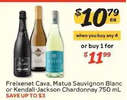 Winn Dixie Freixenet Cava, Matua Sauvignon Blanc or Kendall-Jackson Chardonnay offer