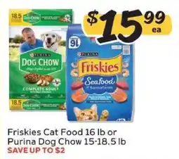 Winn Dixie Friskies Cat Food 16 lb or Purina Dog Chow 15-18.5 lb offer