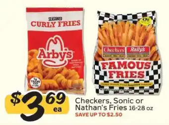 Winn Dixie Checkers, Sonic or Nathan's Fries offer
