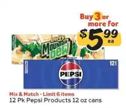 Winn Dixie 12 Pk Pepsi Products offer