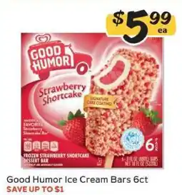 Winn Dixie Good Humor Ice Cream Bars 6ct offer