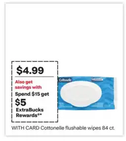 CVS Cottonelle flushable wipes offer