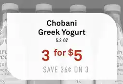 Standard Market Chobani Greek Yogurt offer