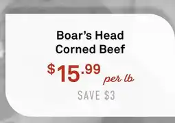 Standard Market Boar's Head Corned Beef offer