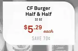 Standard Market CF Burger Half & Half offer