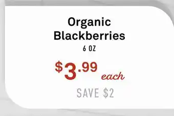 Standard Market Organic Blackberries offer