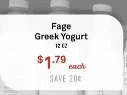 Standard Market Fage Greek Yogurt offer