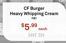 Standard Market CF Burger Heavy Whipping Cream offer
