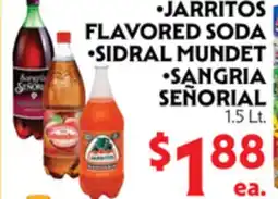 La Chiquita Food Market JARritos FLAVORED SODA • SIDRAL MUNDET • SANGRIA SEÑORIAL offer