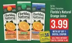 IGA Florida's natural orange juice offer