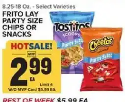 Food Lion Frito lay party size chips or snacks offer