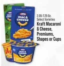 IGA Kraft macaroni & cheese, premiums, shapes or cups offer