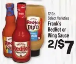 IGA Frank's redhot or wing sauce offer
