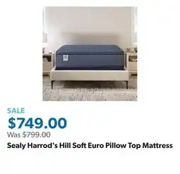 Sam's Club Sealy Harrod's Hill Soft Euro Pillow Top Mattress offer