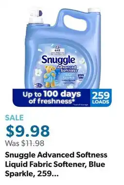 Sam's Club Snuggle Advanced Softness Liquid Fabric Softener, Blue Sparkle, 259 loads, 176 fl. oz offer