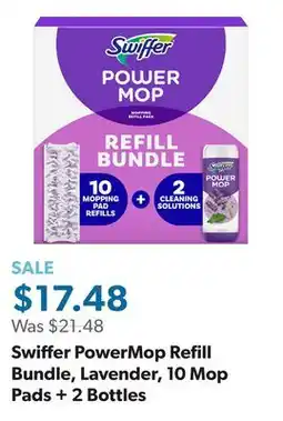 Sam's Club Swiffer PowerMop Refill Bundle, Lavender, 10 Mop Pads + 2 Bottles offer