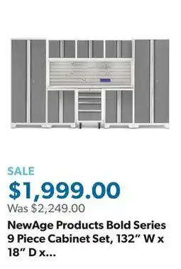 Sam's Club NewAge Products Bold Series 9 Piece Cabinet Set, 132 W x 18 D x 76.75 H offer