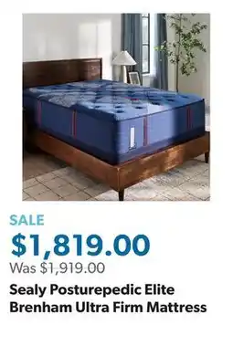 Sam's Club Sealy Posturepedic Elite Brenham Ultra Firm Mattress offer