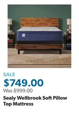 Sam's Club Sealy Wellbrook Soft Pillow Top Mattress offer