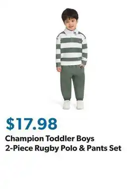 Sam's Club Champion Toddler Boys 2-Piece Rugby Polo & Pants Set offer