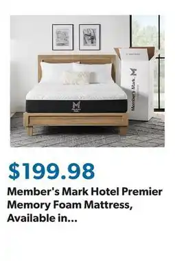 Sam's Club Member's Mark Hotel Premier Memory Foam Mattress, Available in Medium, Firm, and Ultra Plush offer