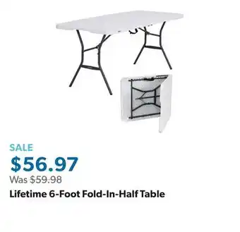Sam's Club Lifetime 6-Foot Fold-In-Half Table offer