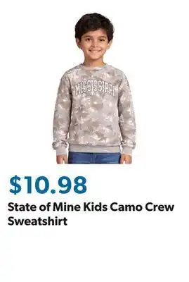 Sam's Club State of Mine Kids Camo Crew Sweatshirt offer