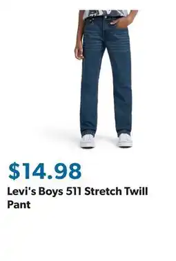 Sam's Club Levi's Boys 511 Stretch Twill Pant offer
