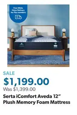 Sam's Club Serta iComfort Aveda 12 Plush Memory Foam Mattress offer