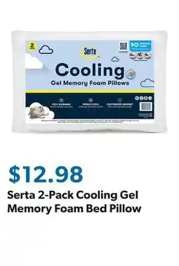 Sam's Club Serta 2-Pack Cooling Gel Memory Foam Bed Pillow offer