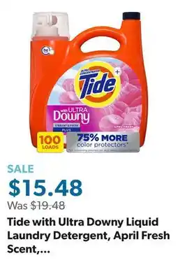Sam's Club Tide with Ultra Downy Liquid Laundry Detergent, April Fresh Scent, 100 Loads, 128 fl oz offer