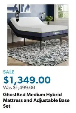 Sam's Club GhostBed Medium Hybrid Mattress and Adjustable Base Set offer
