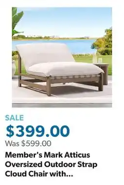 Sam's Club Member's Mark Atticus Oversized Outdoor Strap Cloud Chair with Sunbrella Fabric offer