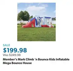 Sam's Club Member's Mark Climb 'n Bounce Kids Inflatable Mega Bounce House offer