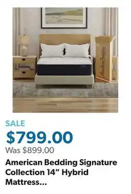 Sam's Club American Bedding Signature Collection 14 Hybrid Mattress (Available in Plush, Firm, and Medium) offer