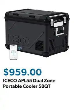 Sam's Club ICECO APL55 Dual Zone Portable Cooler 58QT offer