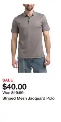 TJ Maxx Striped Mesh Jacquard Polo offer