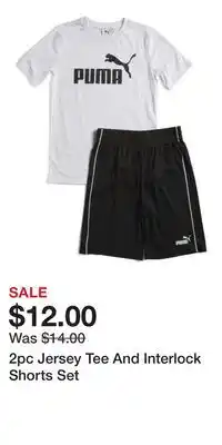 TJ Maxx 2pc Jersey Tee And Interlock Shorts Set offer