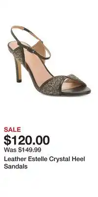 TJ Maxx Leather Estelle Crystal Heel Sandals offer