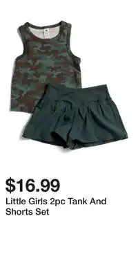 TJ Maxx Little Girls 2pc Tank And Shorts Set offer