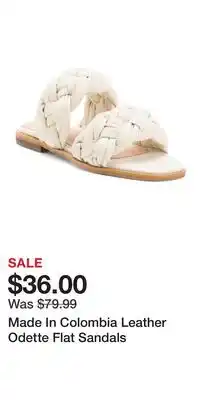 TJ Maxx Made In Colombia Leather Odette Flat Sandals offer