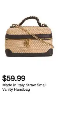 TJ Maxx Made In Italy Straw Small Vanity Handbag offer