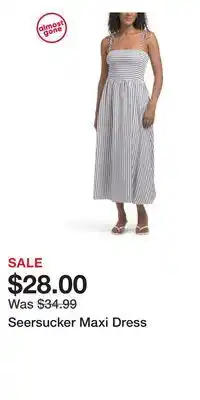 TJ Maxx Seersucker Maxi Dress offer