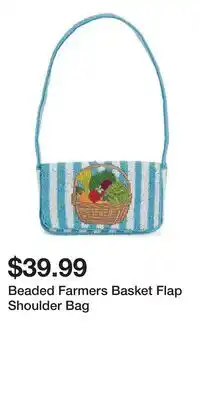 TJ Maxx Beaded Farmers Basket Flap Shoulder Bag offer