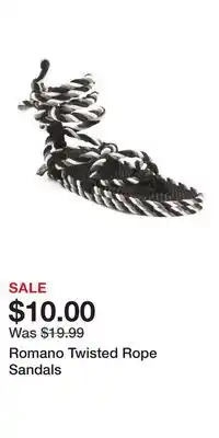 TJ Maxx Romano Twisted Rope Sandals offer